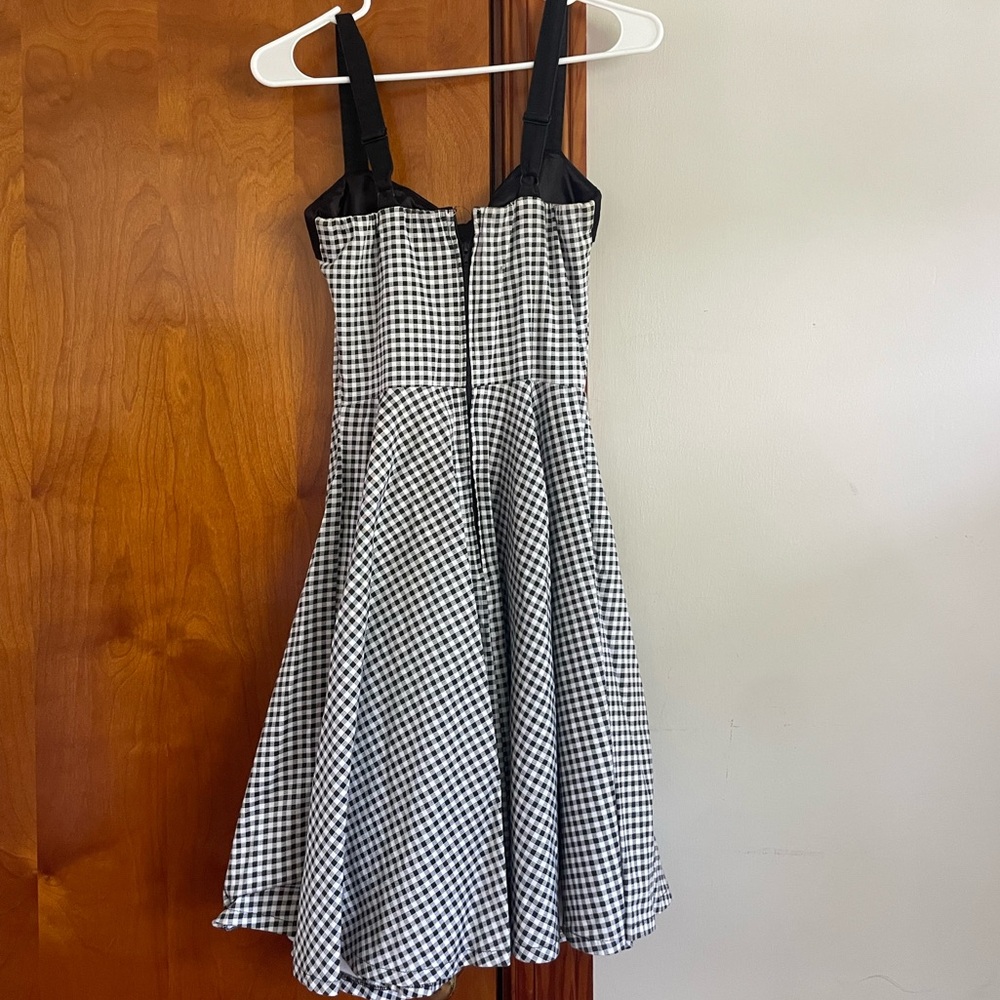 Classic Pinup Couture black white gingham betsey dress  M - Picture 5 of 7